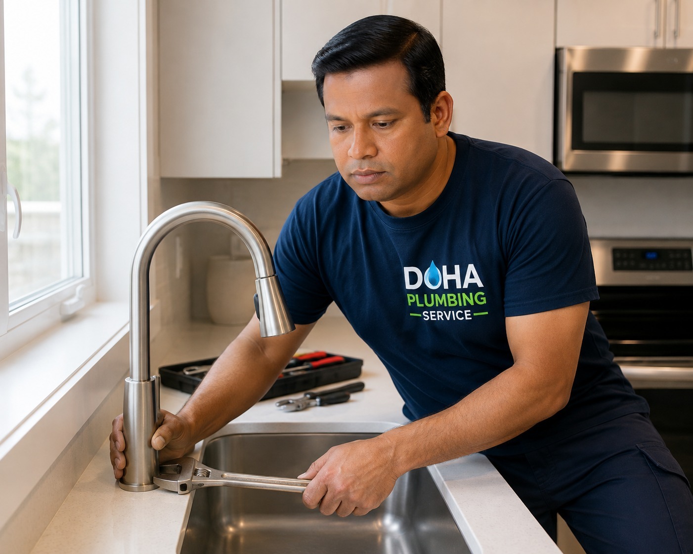 Plumber working